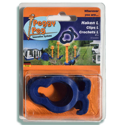 Hooks Long (L) blue for Screw-in Pegs L , LA & HC • Pack of 4 (PP14)
