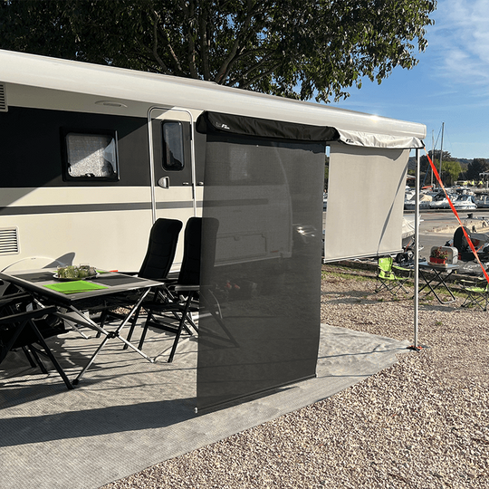 SunBreak – Sun Shade / Sun Protection for Awnings • Single Item incl. Protective Cover