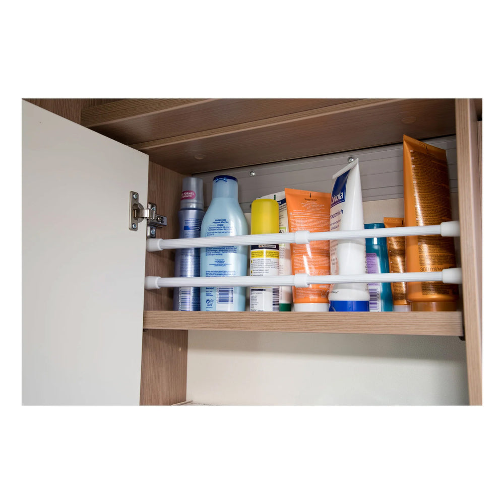 barkeeper® Aluminium Medium (M) 26-44cm white • Pack of 2 • Tension rod