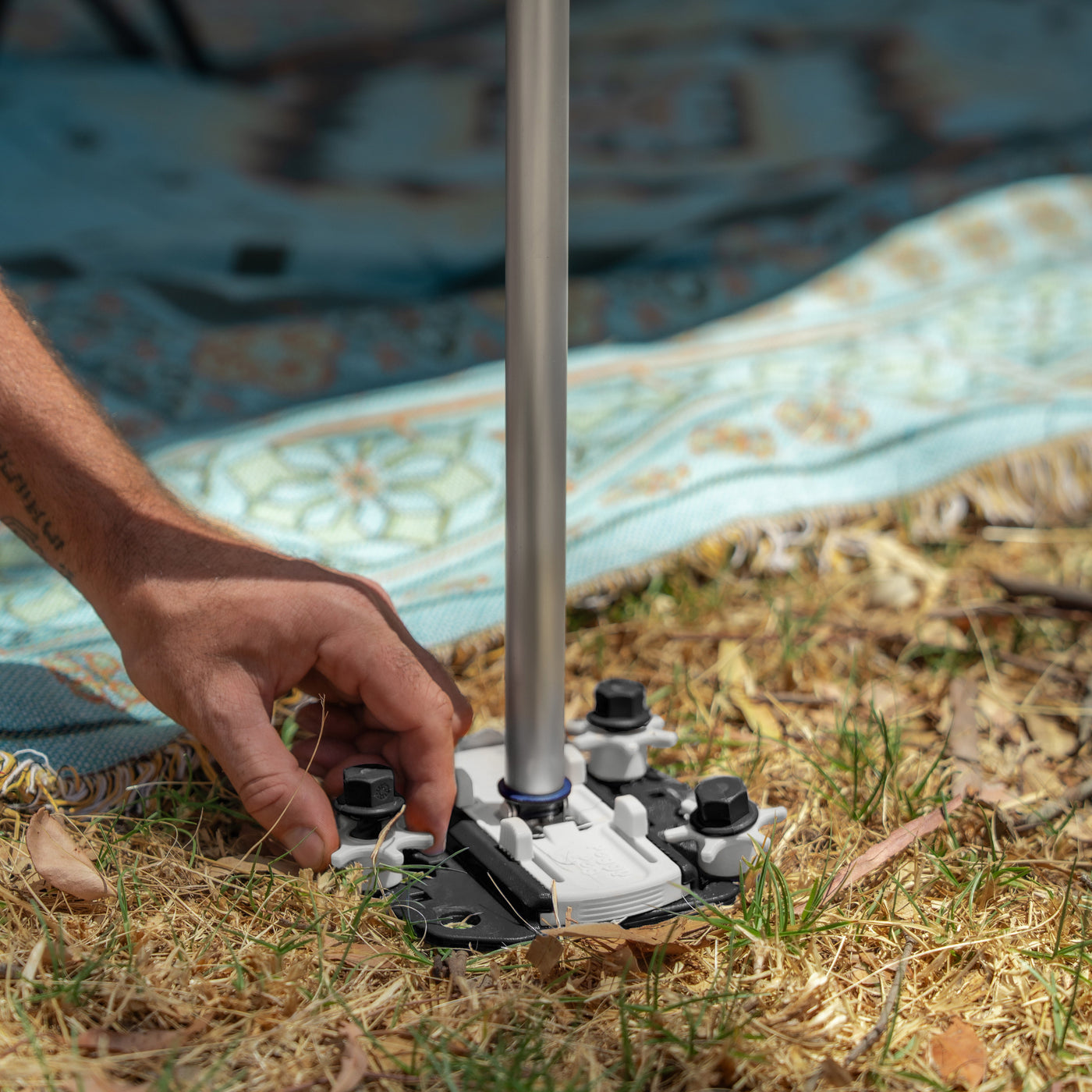 Fix&Go Peg&Stop awning set black • Set incl. bag (PP99BK) • Thule Omnistor, Dometic & Fiamma awning anchoring system (Obelink feet do not fit!)