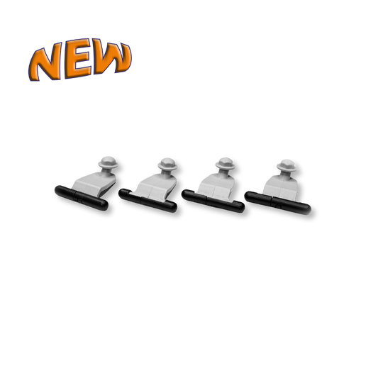 Croc-Adapter gray • Pack of 4 (PP17GY) • 5mm & 8mm Awning sail track adapter for Crocodiles & TieStrap