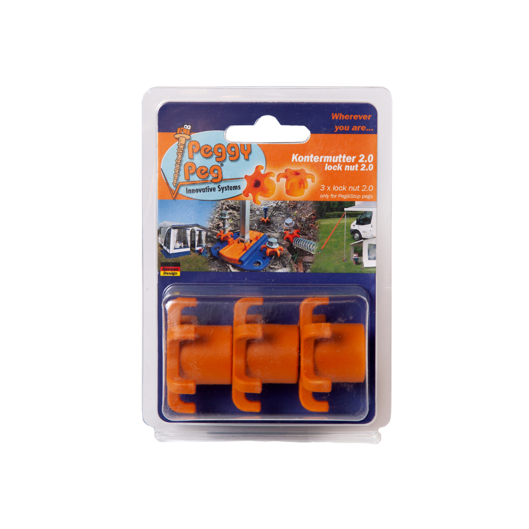 PP29 - PP Lock nut 2.0 Peg&Stop • pack of 3