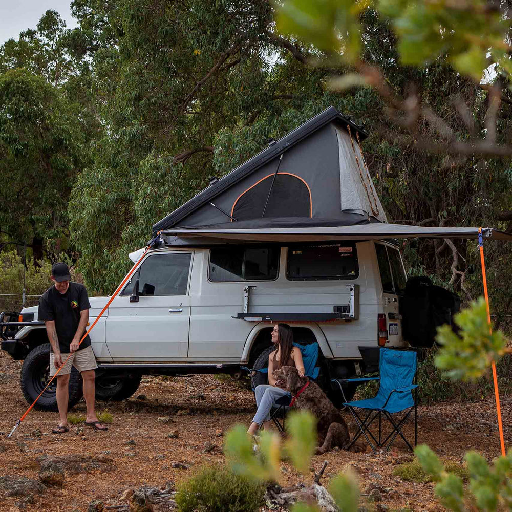 270° & TieDown kit • Set incl. bag • For (4x4/off-road) cars with 270° awnings & for additional tie down