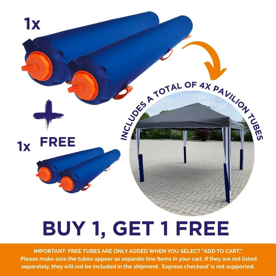 Tube Pavillon / Flexible ballast tank • Pack of 2 (PP26) • Secure hold for your Gazebo/Pavilion/Tent even on paving and concrete