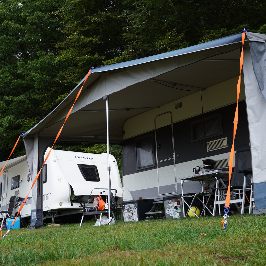 270° & TieDown kit • Set incl. bag • For (4x4/off-road) cars with 270° awnings & for additional tie down