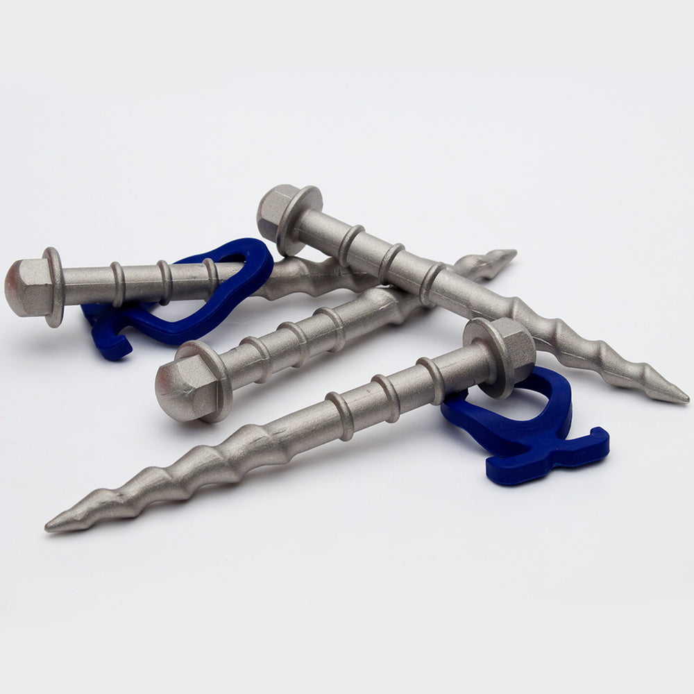 Hit-in Screw-out Peg Hardcore Peggy (HC) 15cm • Pack of 4 (HP61) • for Stony / Rocky Ground