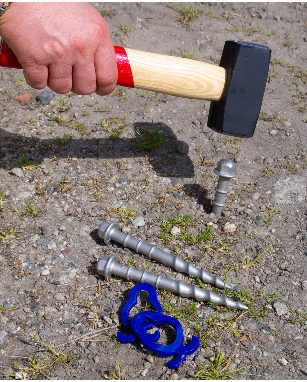 Hit-in Screw-out Peg Hardcore Peggy (HC) 15cm • Pack of 4 (HP61) • for Stony / Rocky Ground