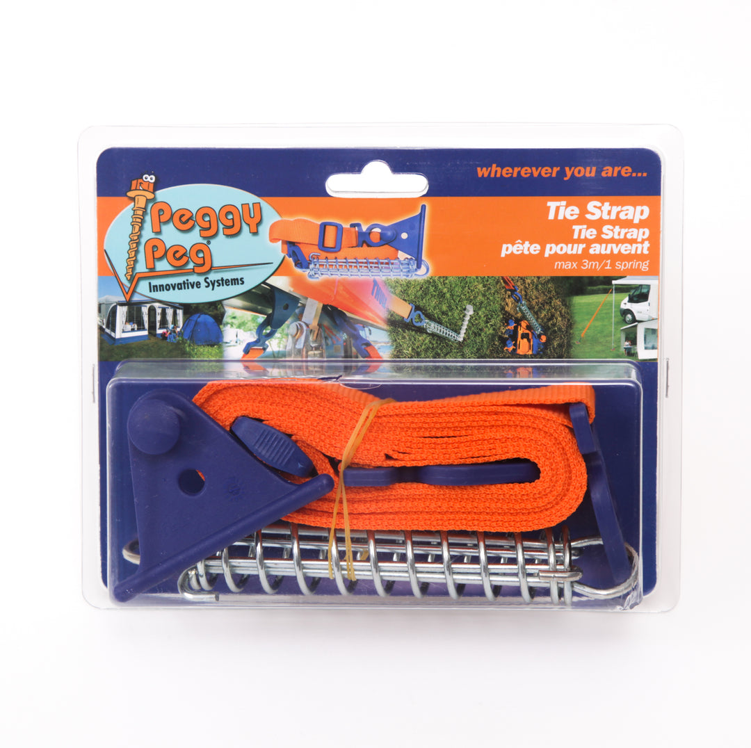 Tie Strap 2.0 (1,5-3m) • Single item (PP25) • Adjustable TieDown Strap for Awnings (Thule Omnistor, Dometic, Fiamma, etc.)