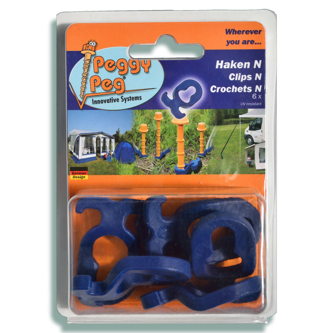 Hooks Normal (N) blue for Screw-in Peg N • Pack of 6 (PP07)