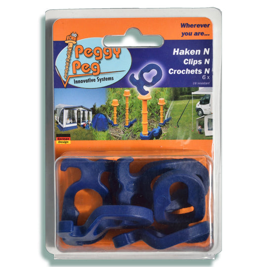 Hooks Normal (N) blue for Screw-in Peg N • Pack of 6 (PP07)
