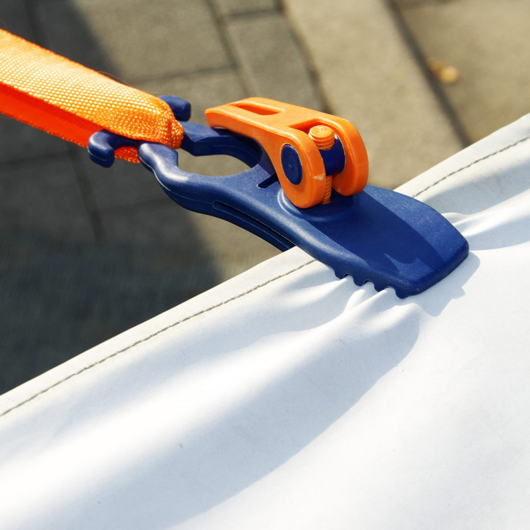 Crocodile PEGGY® Quick release clamp blue • Pack of 4 (PP10) • Universal clamp for carpets and much more