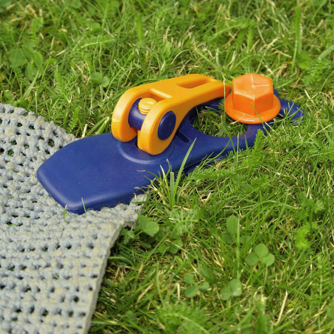 Crocodile PEGGY® Quick release clamp blue • Pack of 4 (PP10) • Universal clamp for carpets and much more