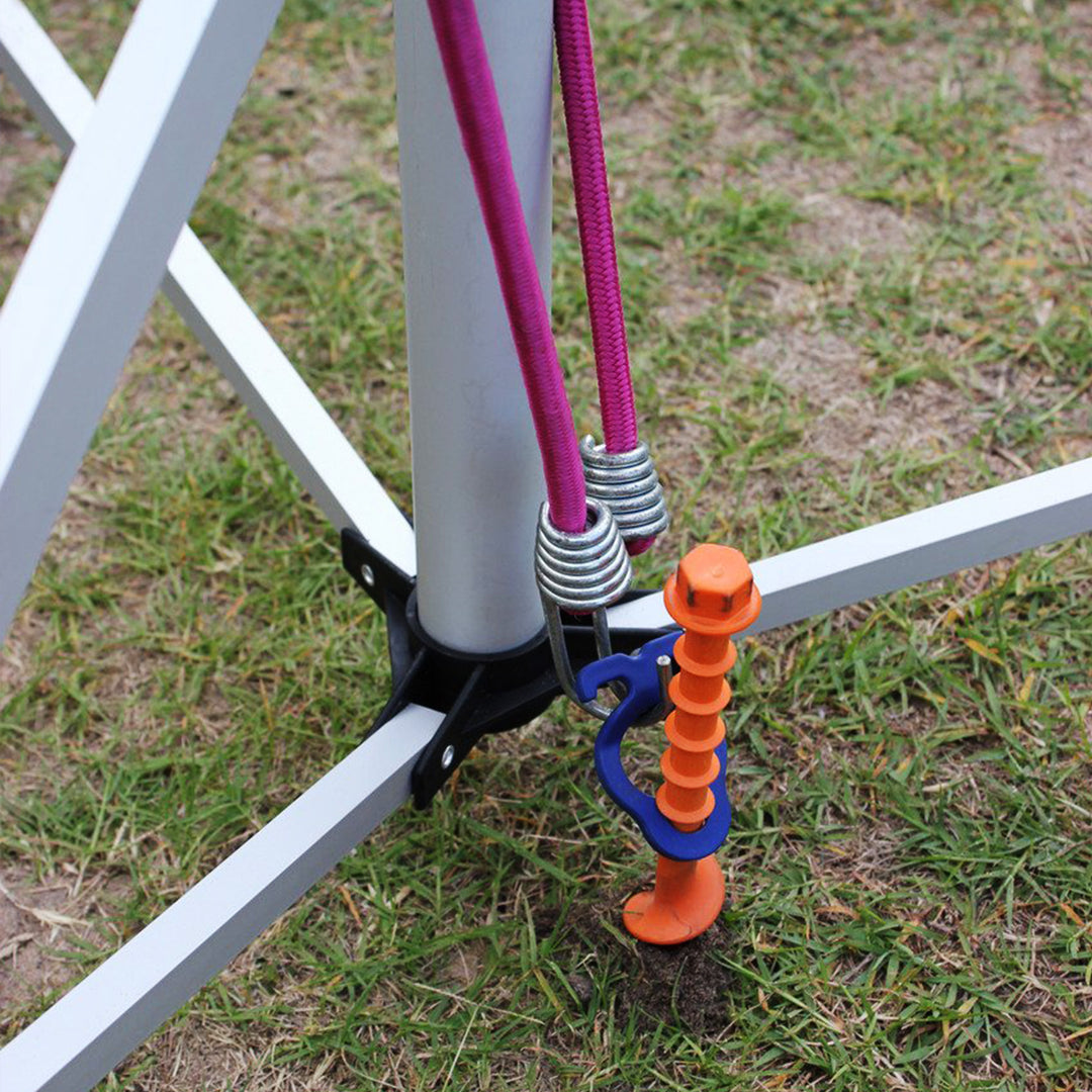 Screw-in Peg Long (L) 31cm • Pack of 2 (PP12) • Heavy Duty Large Plastic Sand Pegs for Sandy / Gravel Subsoil