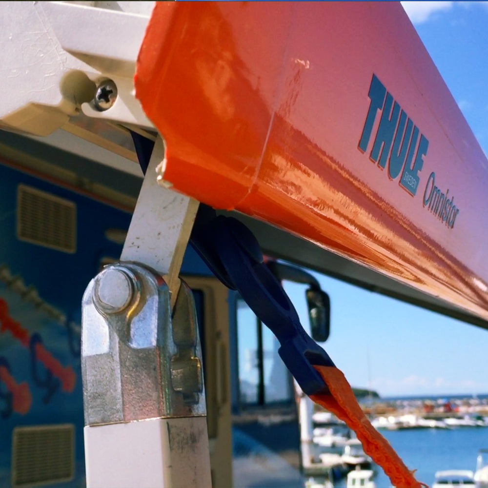 Tie Strap 2.0 (1,5-3m) • Single item (PP25) • Adjustable TieDown Strap for Awnings (Thule Omnistor, Dometic, Fiamma, etc.)