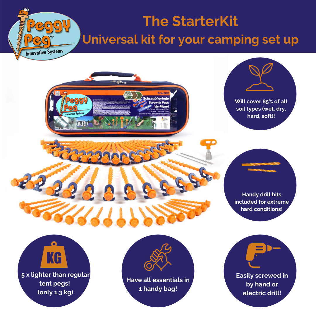 Peggy Peg StartKit • Set incl. bag (PP03) • Complete Peg Pack 50 pegs